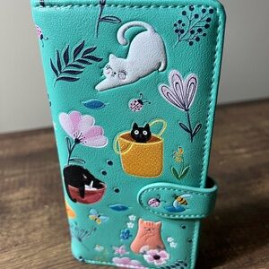 Shagwear Cat in the Garden Large Zipper Wallet